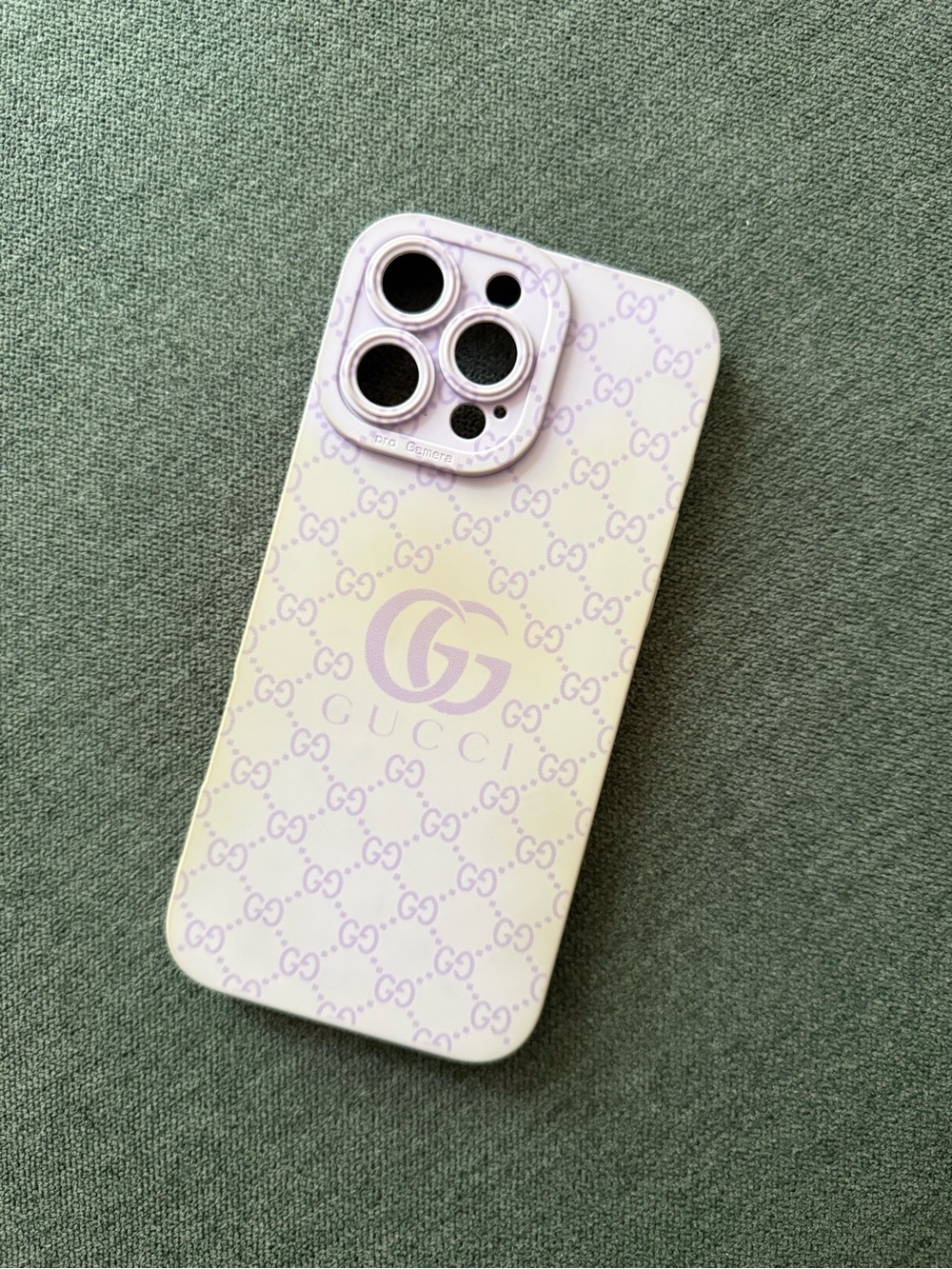 Gucci Lavender GG Monogram iPhone 16 Pro Max Case